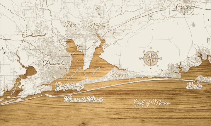 FP1153 - Pace Area, FL Engraved Map (Standard)