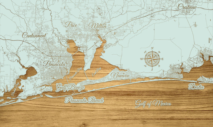 FP1153 - Pace Area, FL Engraved Map (Standard)