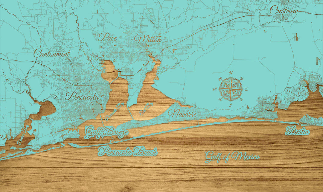 FP1153 - Pace Area, FL Engraved Map (Standard)