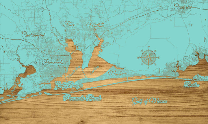 FP1153 - Pace Area, FL Engraved Map (Standard)