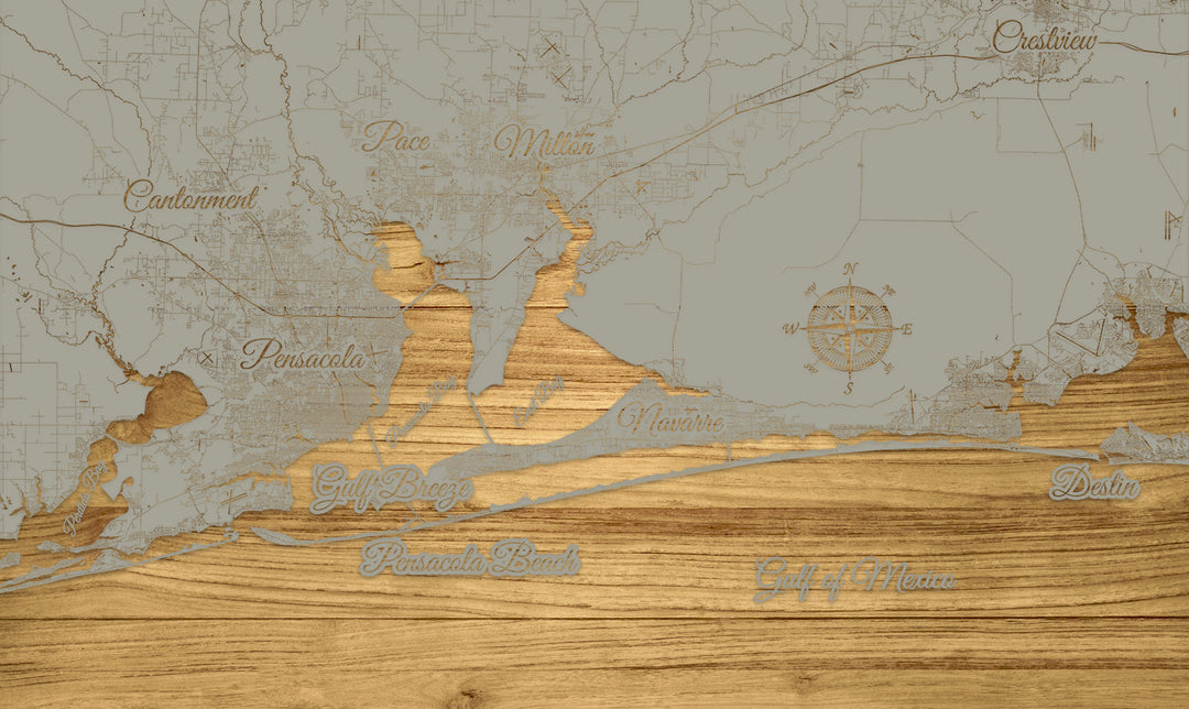 FP1153 - Pace Area, FL Engraved Map (Standard)