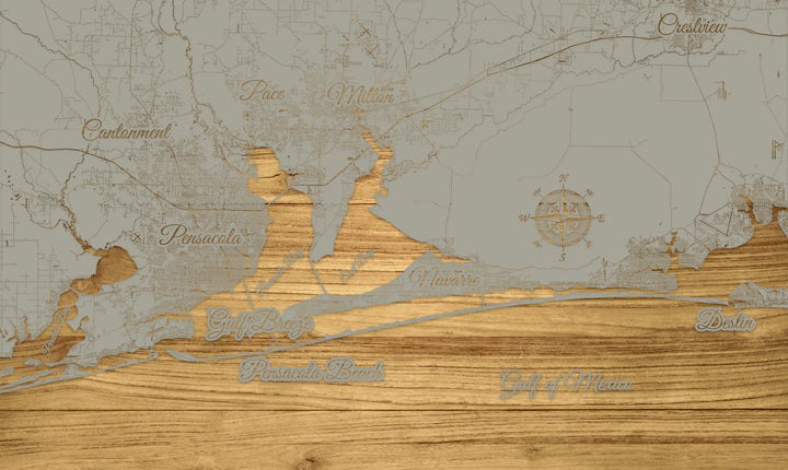 FP1153 - Pace Area, FL Engraved Map (Standard)