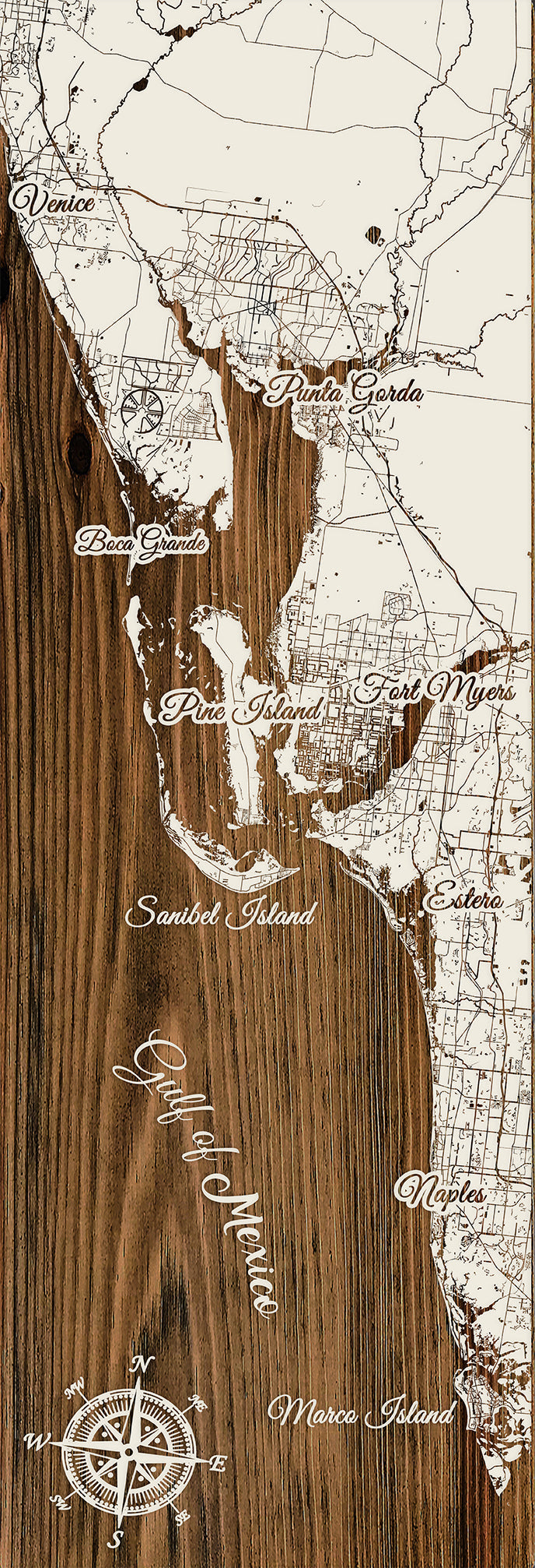 FP1424 - Venice to Naples Gulf of Mexico, FL Engraved Panoramic (Standard)