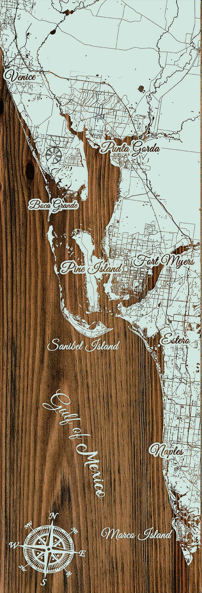 FP1424 - Venice to Naples Gulf of Mexico, FL Engraved Panoramic (Standard)