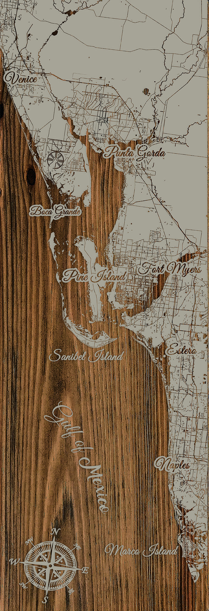 FP1424 - Venice to Naples Gulf of Mexico, FL Engraved Panoramic (Standard)