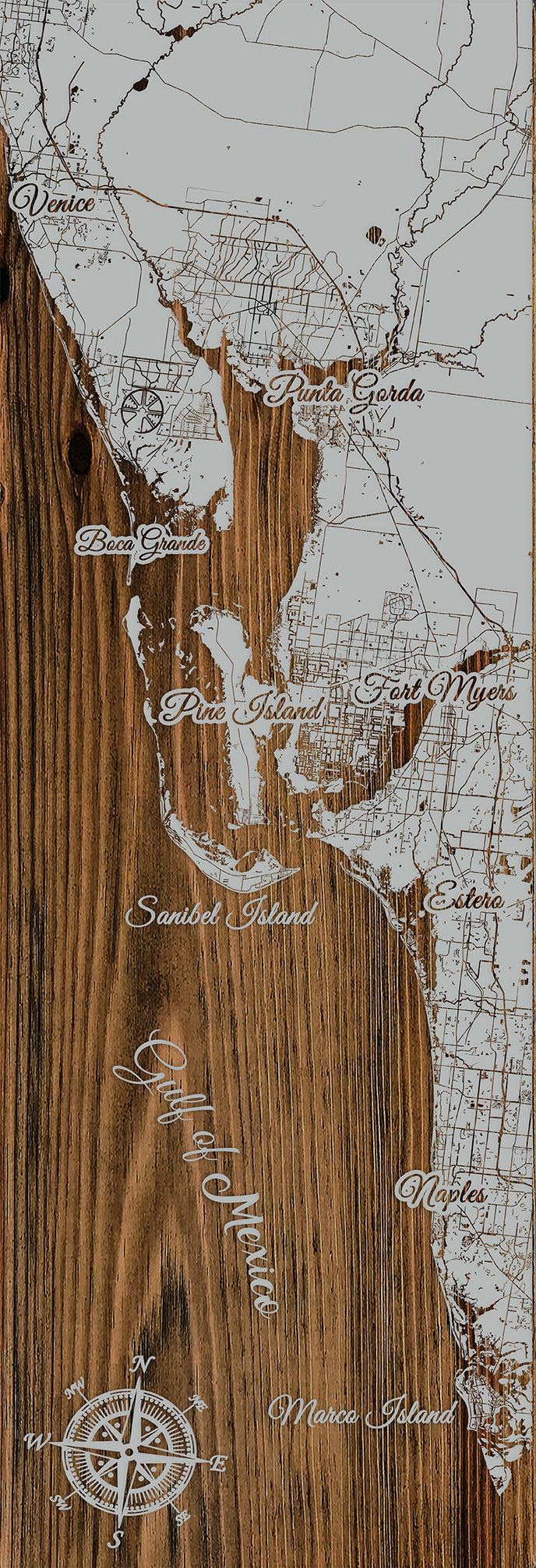 FP1424 - Venice to Naples Gulf of Mexico, FL Engraved Panoramic (Standard)