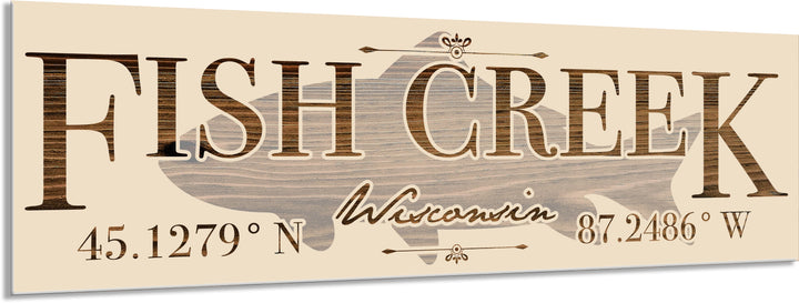 FP0151 - Fish Creek, WI Engraved Stick (Bronze)