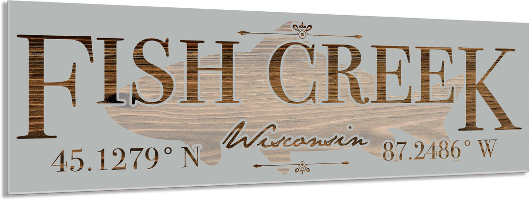 FP0151 - Fish Creek, WI Engraved Stick (Bronze)