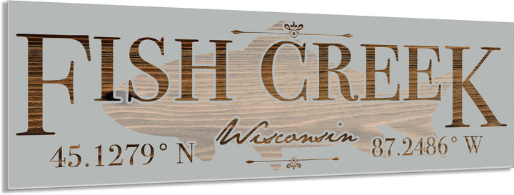 FP0151 - Fish Creek, WI Engraved Stick (Bronze)