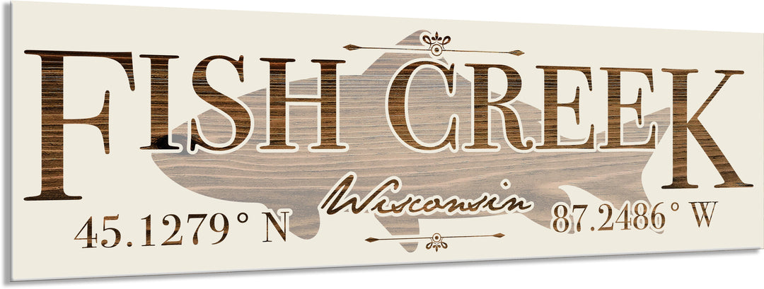 FP0151 - Fish Creek, WI Engraved Stick (Bronze)