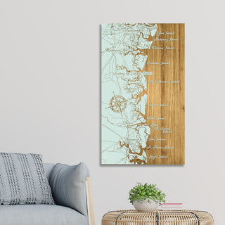 Savannah to Jekyll Island Engraved Map (MRSP)