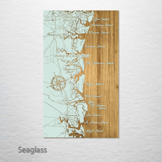 Savannah to Jekyll Island Engraved Map (MRSP)