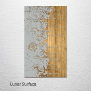 Savannah to Jekyll Island Engraved Map (MRSP)