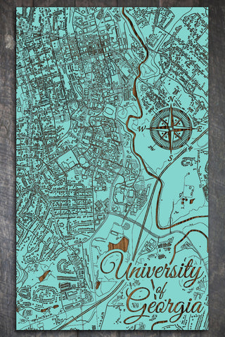 Exclusive - University of Georgia Engraved Map