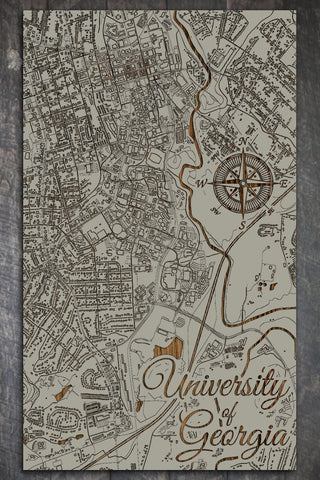 Exclusive - University of Georgia Engraved Map