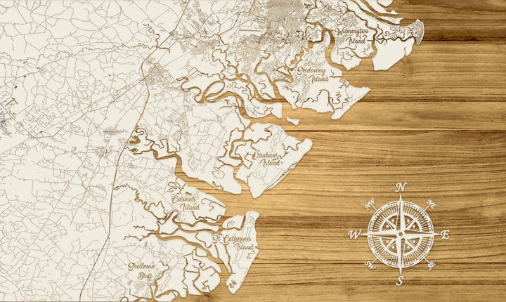 FP0426 - Wilmington to Shellman Horiz, GA Engraved Map (Standard)