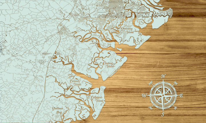 FP0426 - Wilmington to Shellman Horiz, GA Engraved Map (Standard)