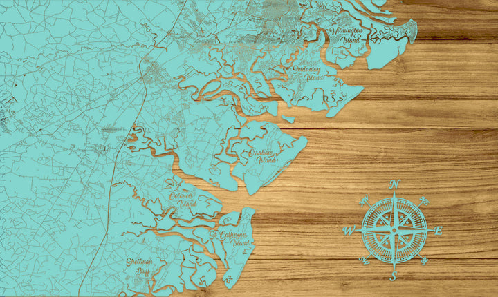 FP0426 - Wilmington to Shellman Horiz, GA Engraved Map (Standard)
