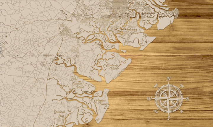 FP0426 - Wilmington to Shellman Horiz, GA Engraved Map (Standard)