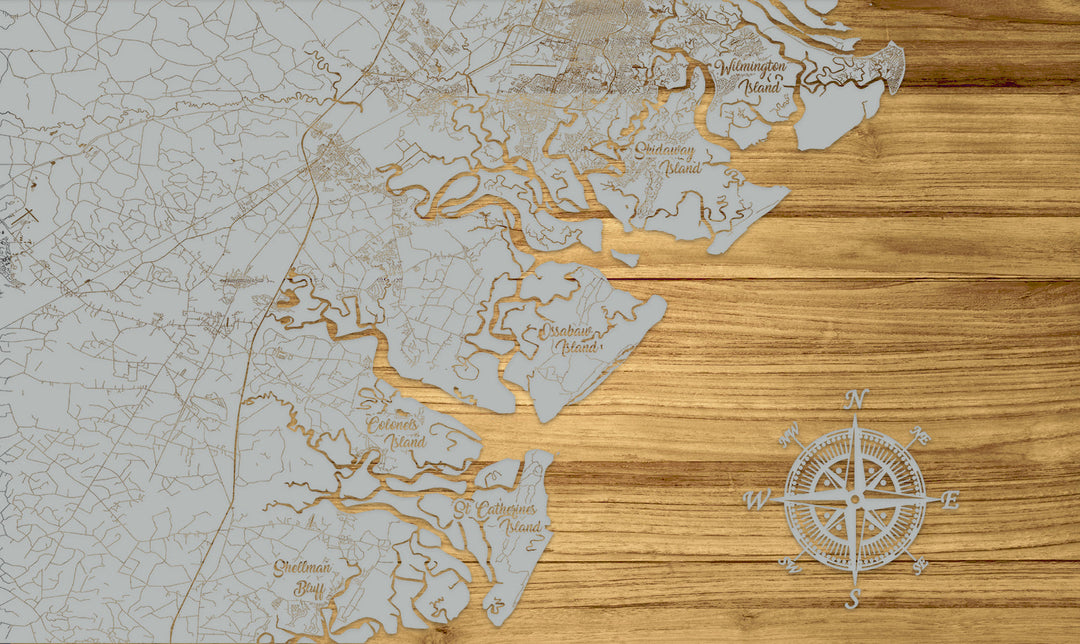 FP0426 - Wilmington to Shellman Horiz, GA Engraved Map (Standard)