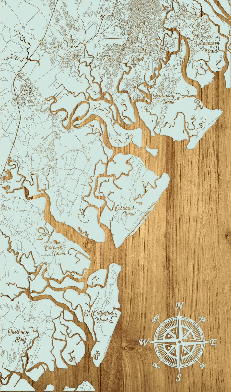 FP0426 - Wilmington to Shellman Vertical, GA Engraved Map (Standard)