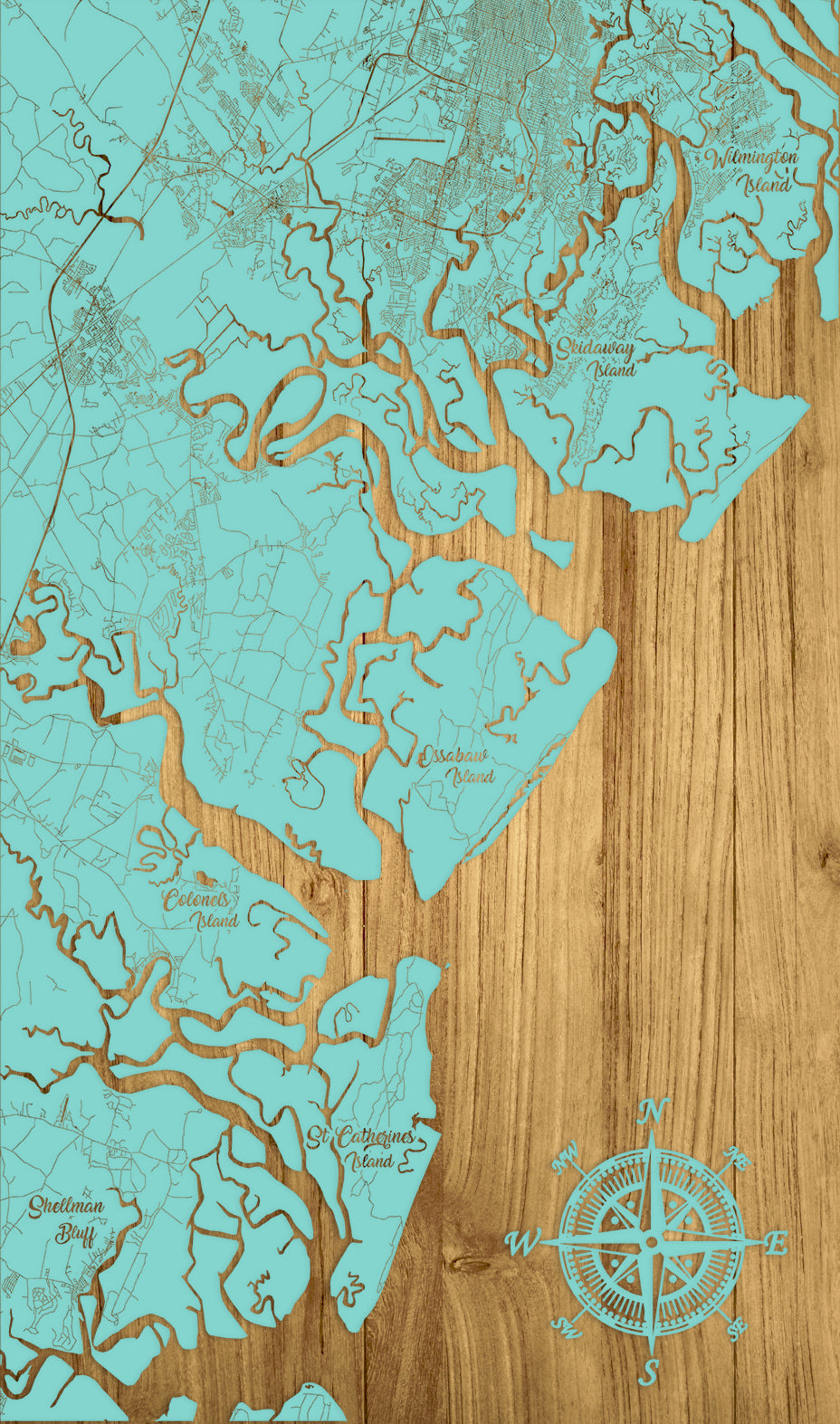 FP0426 - Wilmington to Shellman Vertical, GA Engraved Map (Standard)