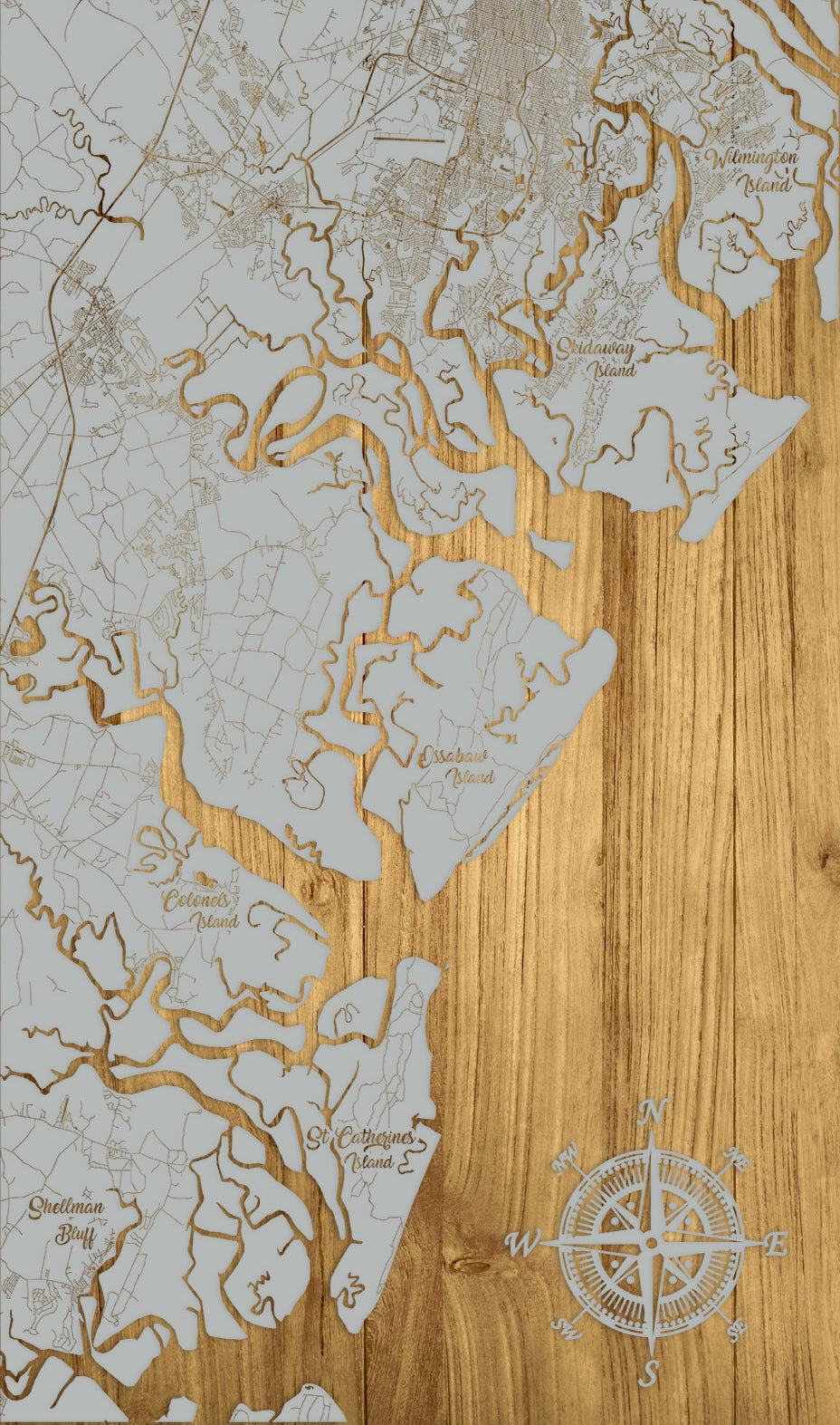 FP0426 - Wilmington to Shellman Vertical, GA Engraved Map (Standard)