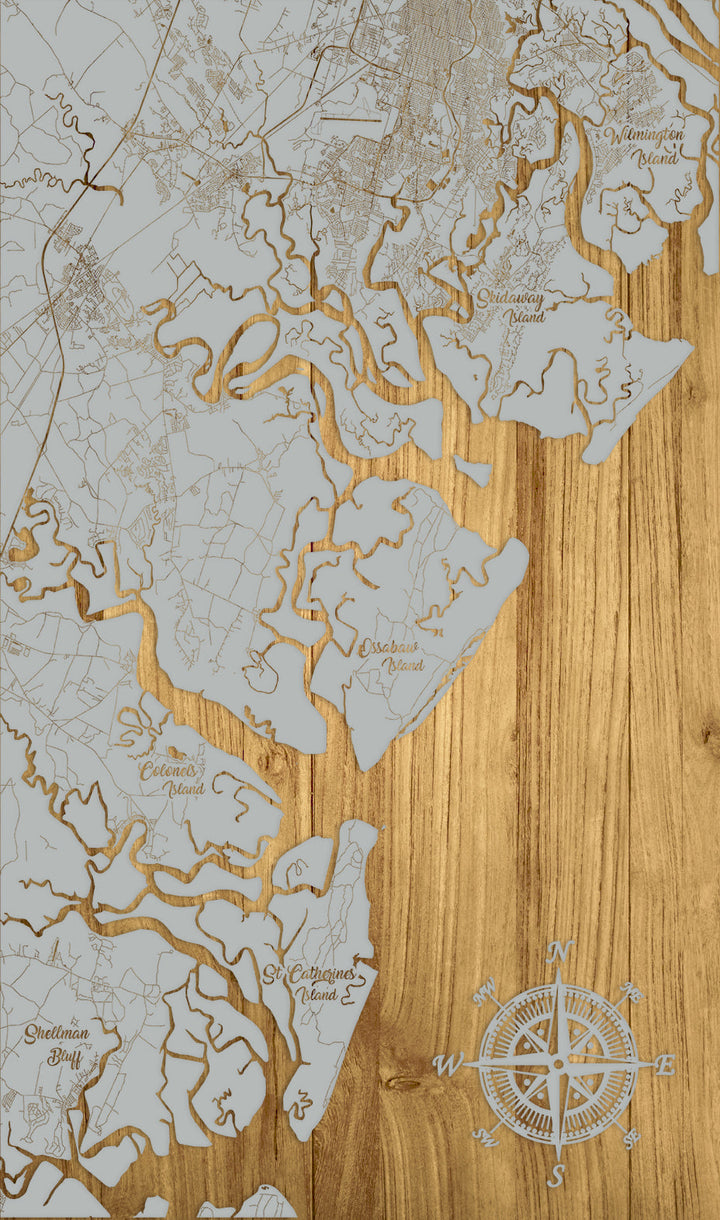 FP0426 - Wilmington to Shellman Vertical, GA Engraved Map (Standard)