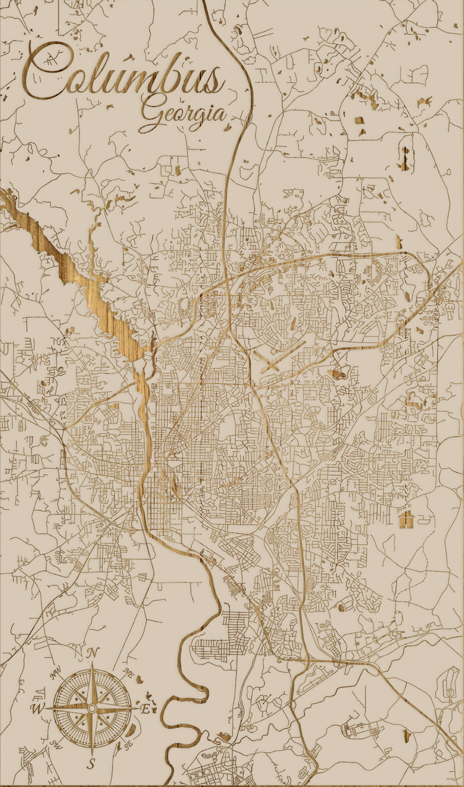 FP1449 - Columbus, GA Engraved Map (Standard)