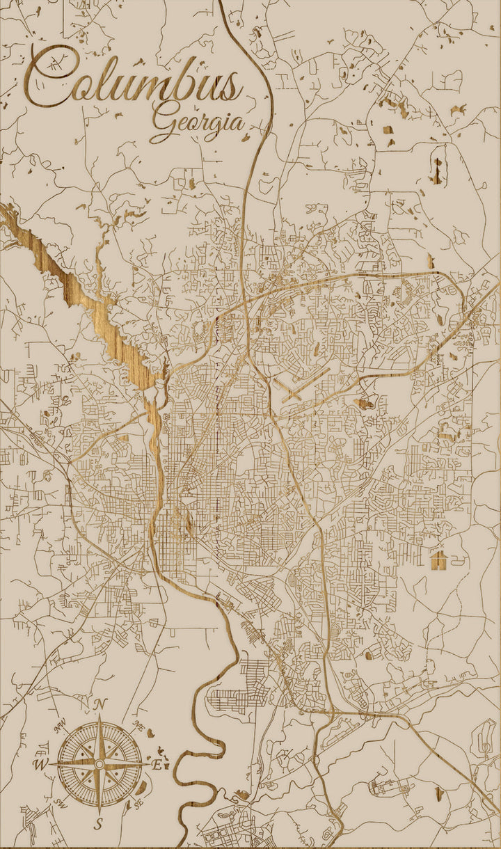 FP1449 - Columbus, GA Engraved Map (Standard)