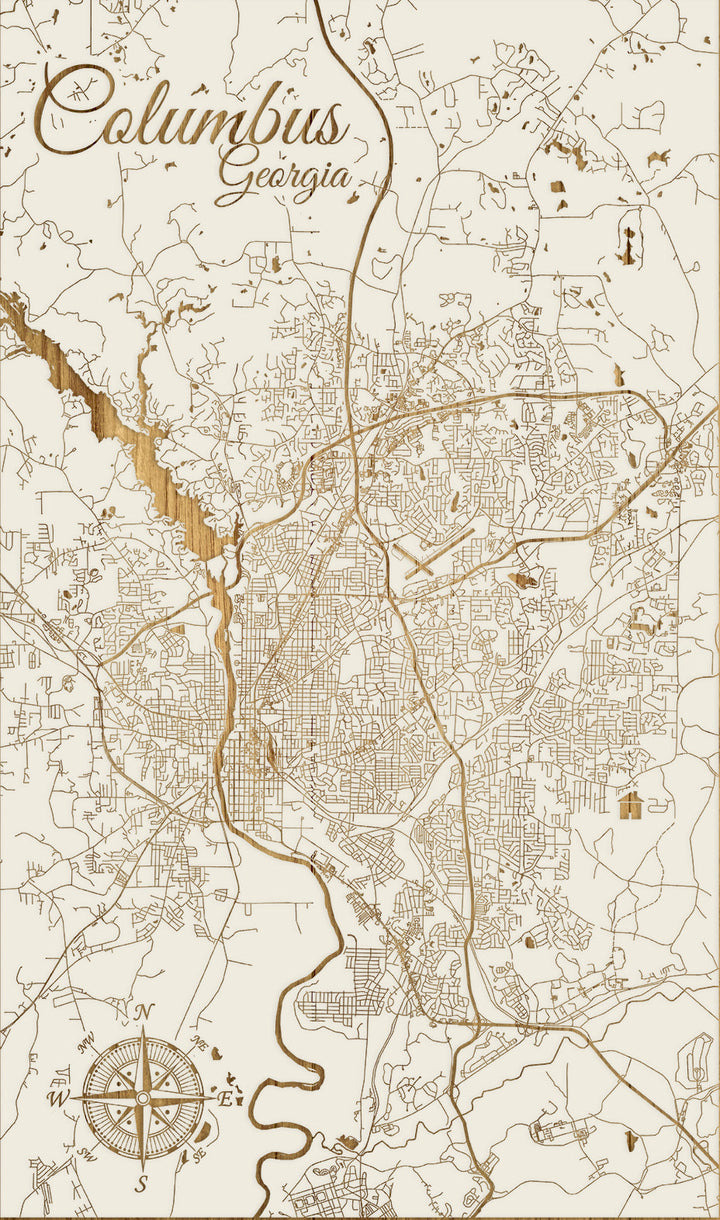 FP1449 - Columbus, GA Engraved Map (Standard)