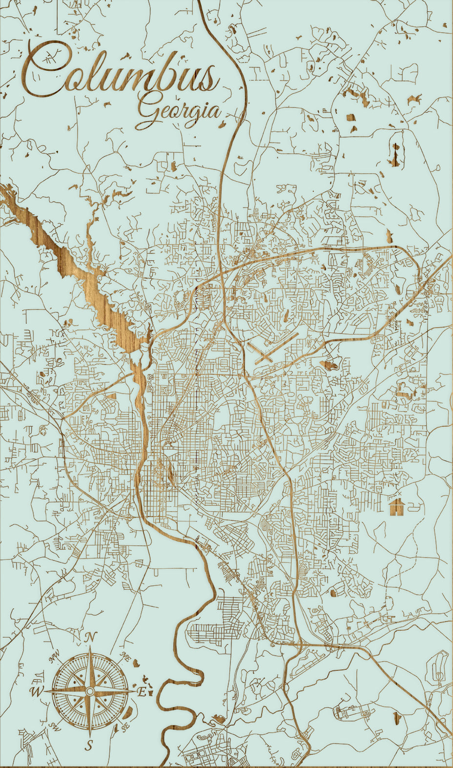 FP1449 - Columbus, GA Engraved Map (Standard)