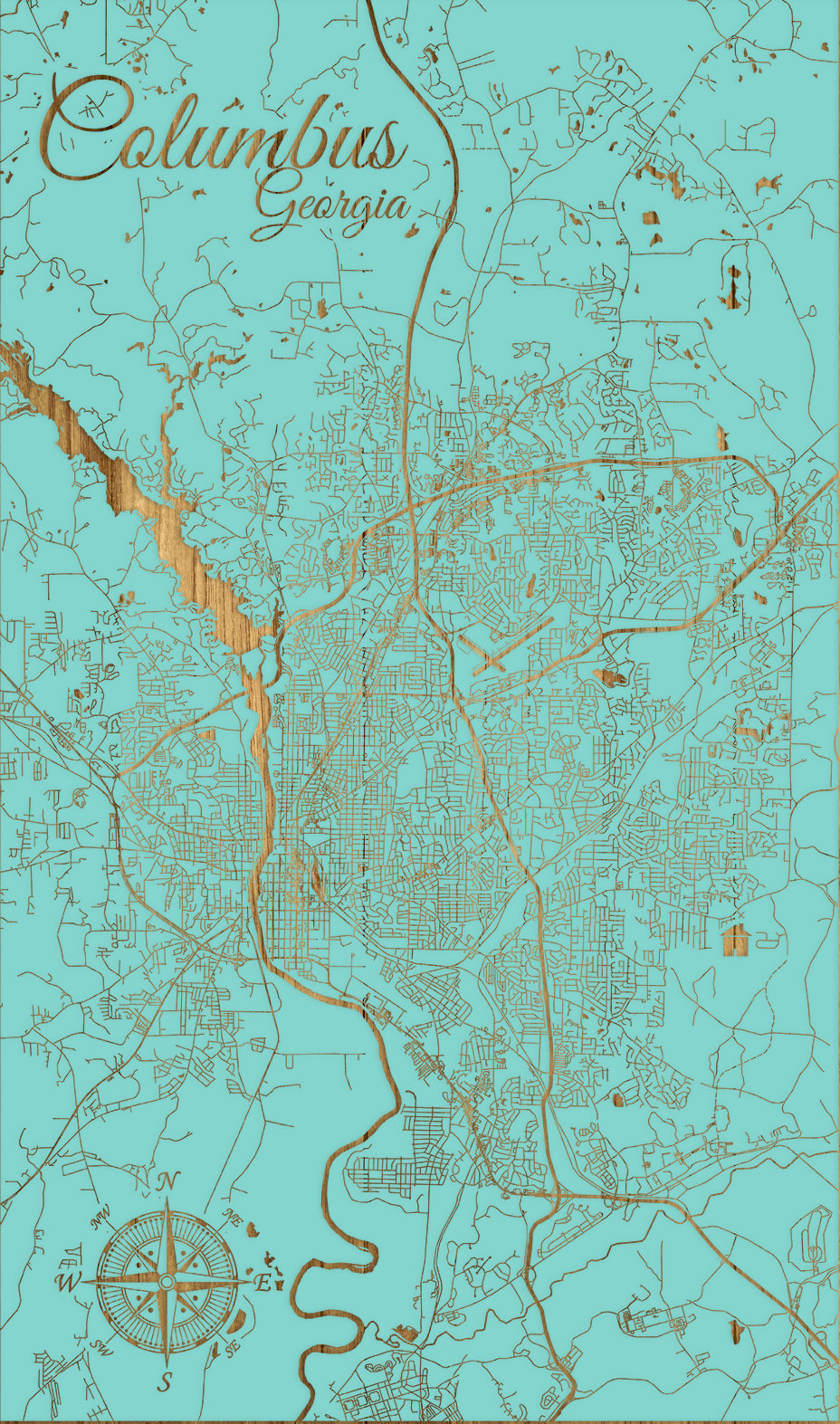 FP1449 - Columbus, GA Engraved Map (Standard)