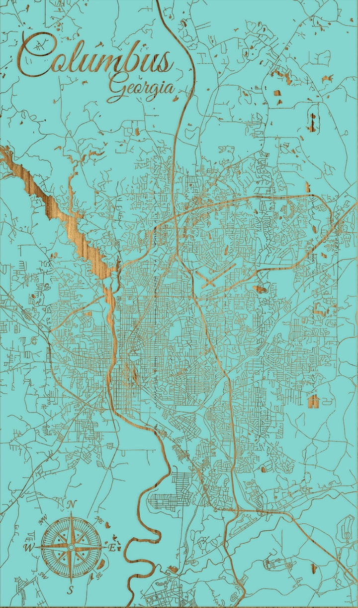FP1449 - Columbus, GA Engraved Map (Standard)
