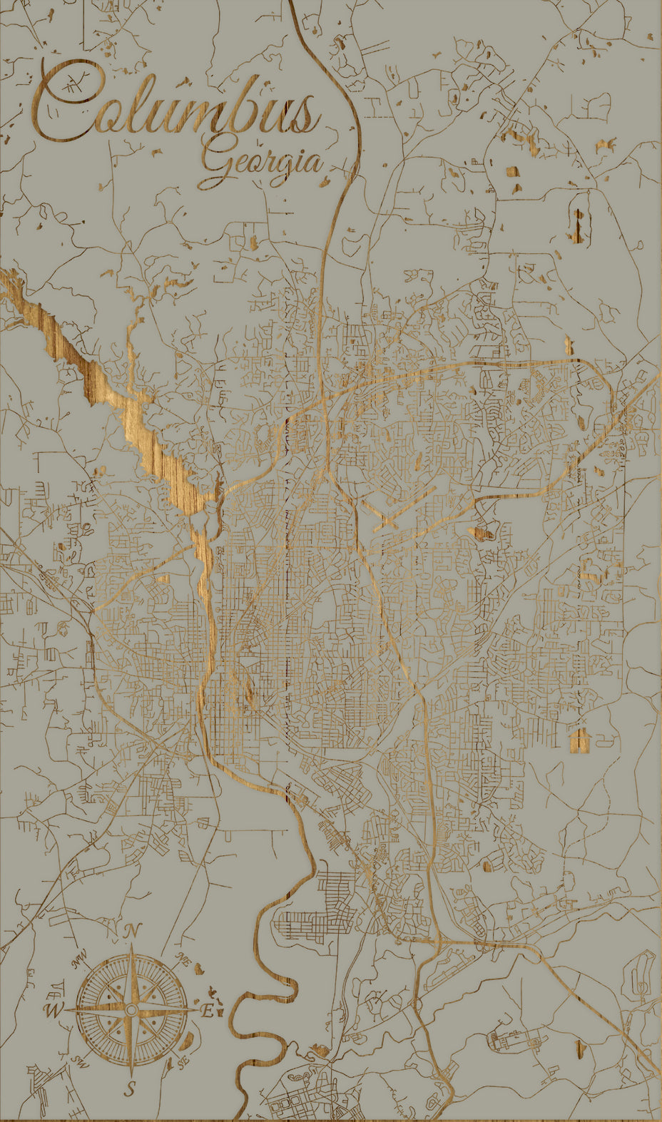 FP1449 - Columbus, GA Engraved Map (Standard)