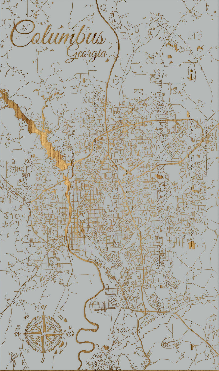 FP1449 - Columbus, GA Engraved Map (Standard)