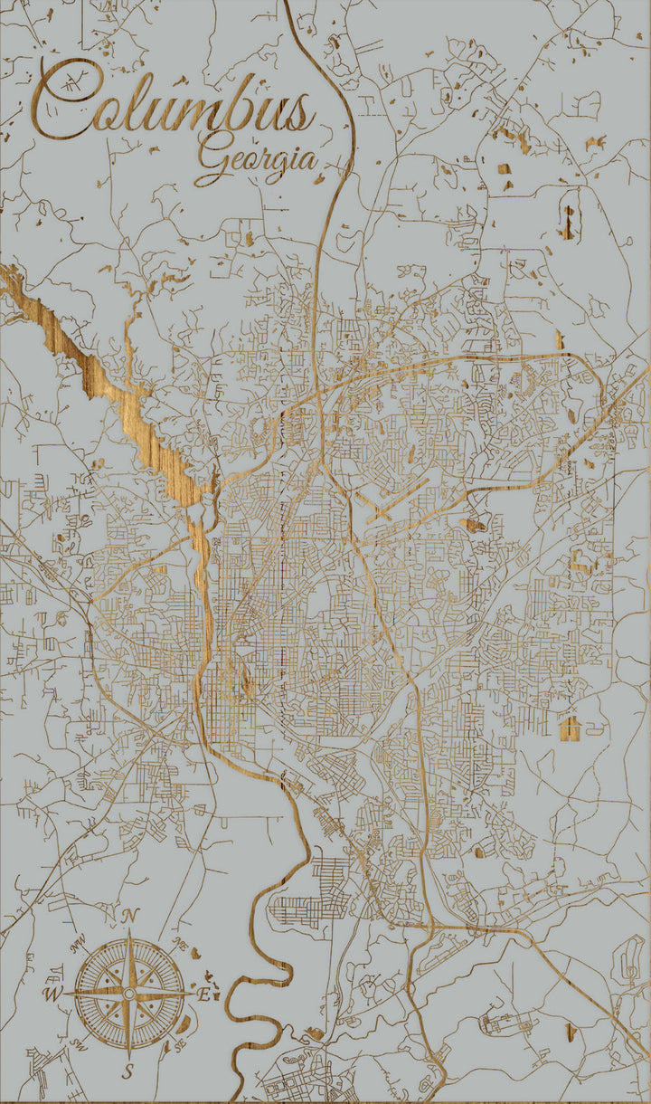FP1449 - Columbus, GA Engraved Map (Standard)