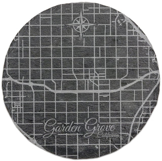 Garden Grove, California Round Slate Coaster