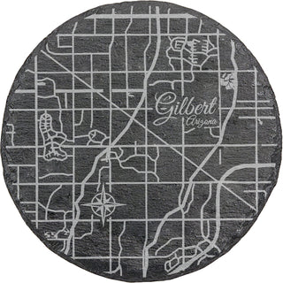Gilbert, Arizona Round Slate Coaster