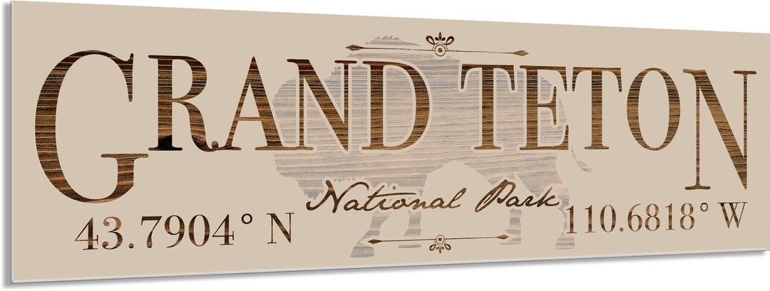 FP0614 - Grand Tetons Engraved Stick (Bronze)