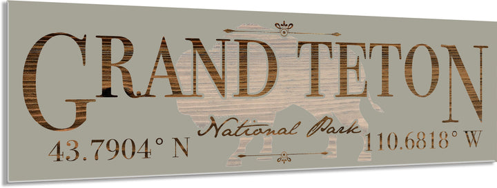 FP0614 - Grand Tetons Engraved Stick (Bronze)