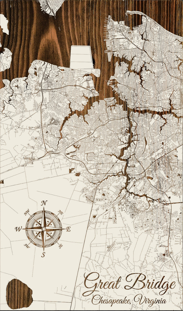 FP0528 - Great Bridge, VA Engraved Map (Standard)