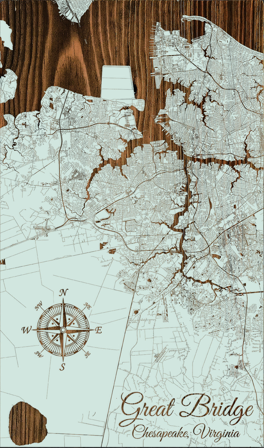 FP0528 - Great Bridge, VA Engraved Map (Standard)