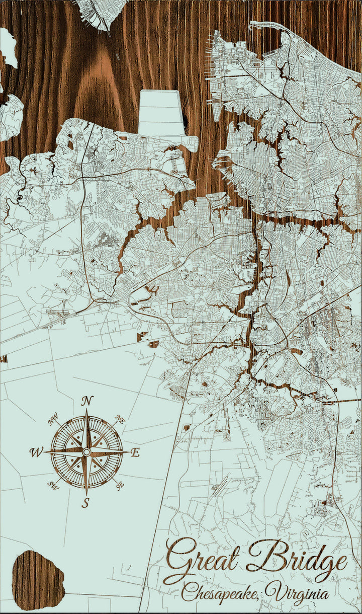 FP0528 - Great Bridge, VA Engraved Map (Standard)