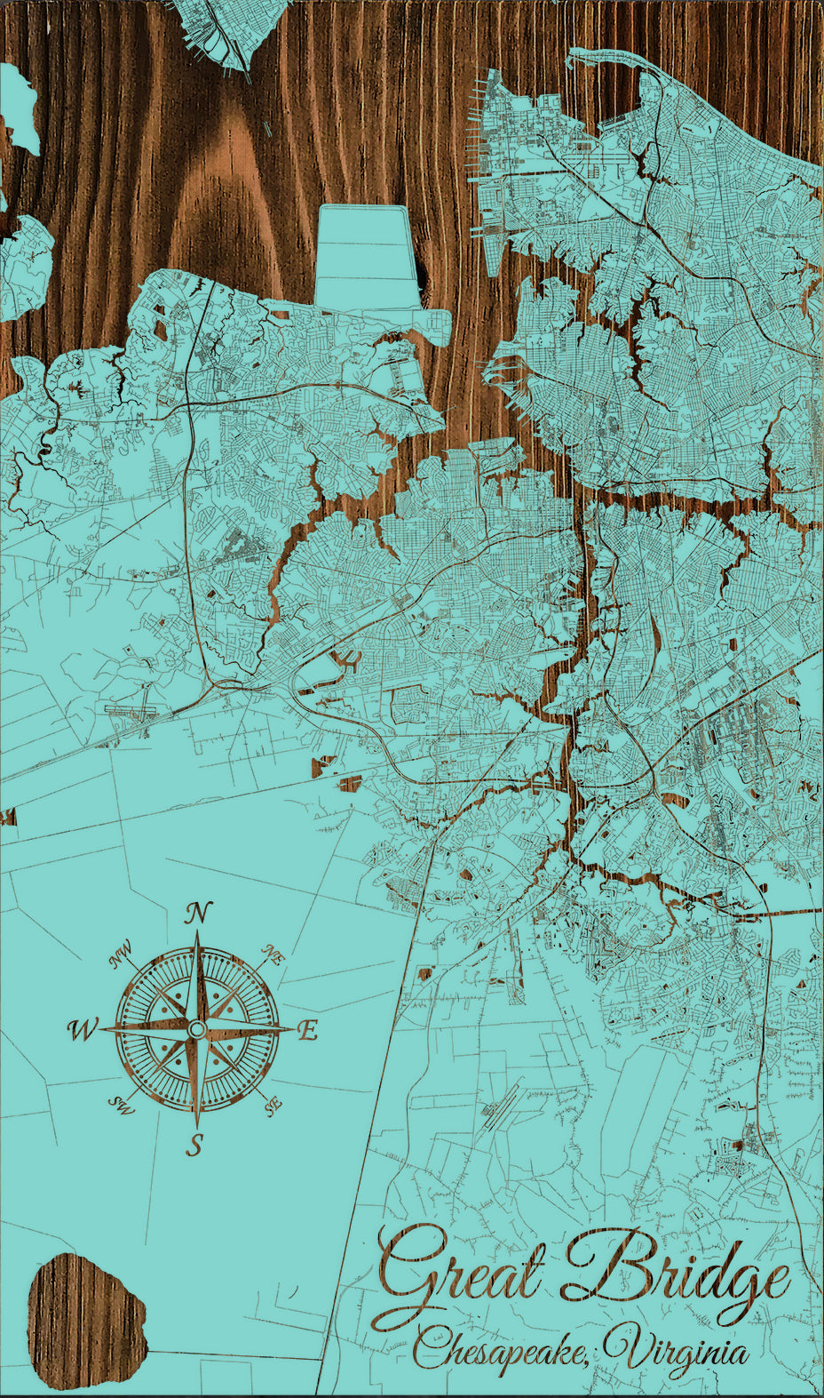 FP0528 - Great Bridge, VA Engraved Map (Standard)