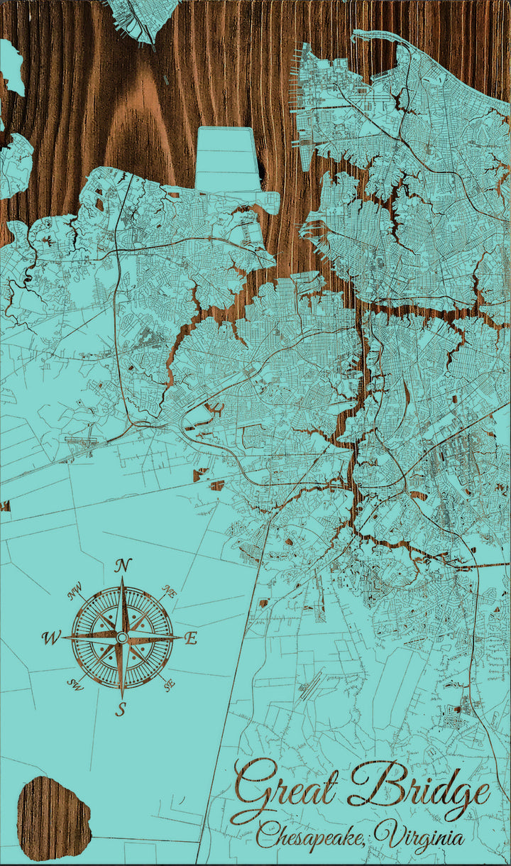 FP0528 - Great Bridge, VA Engraved Map (Standard)