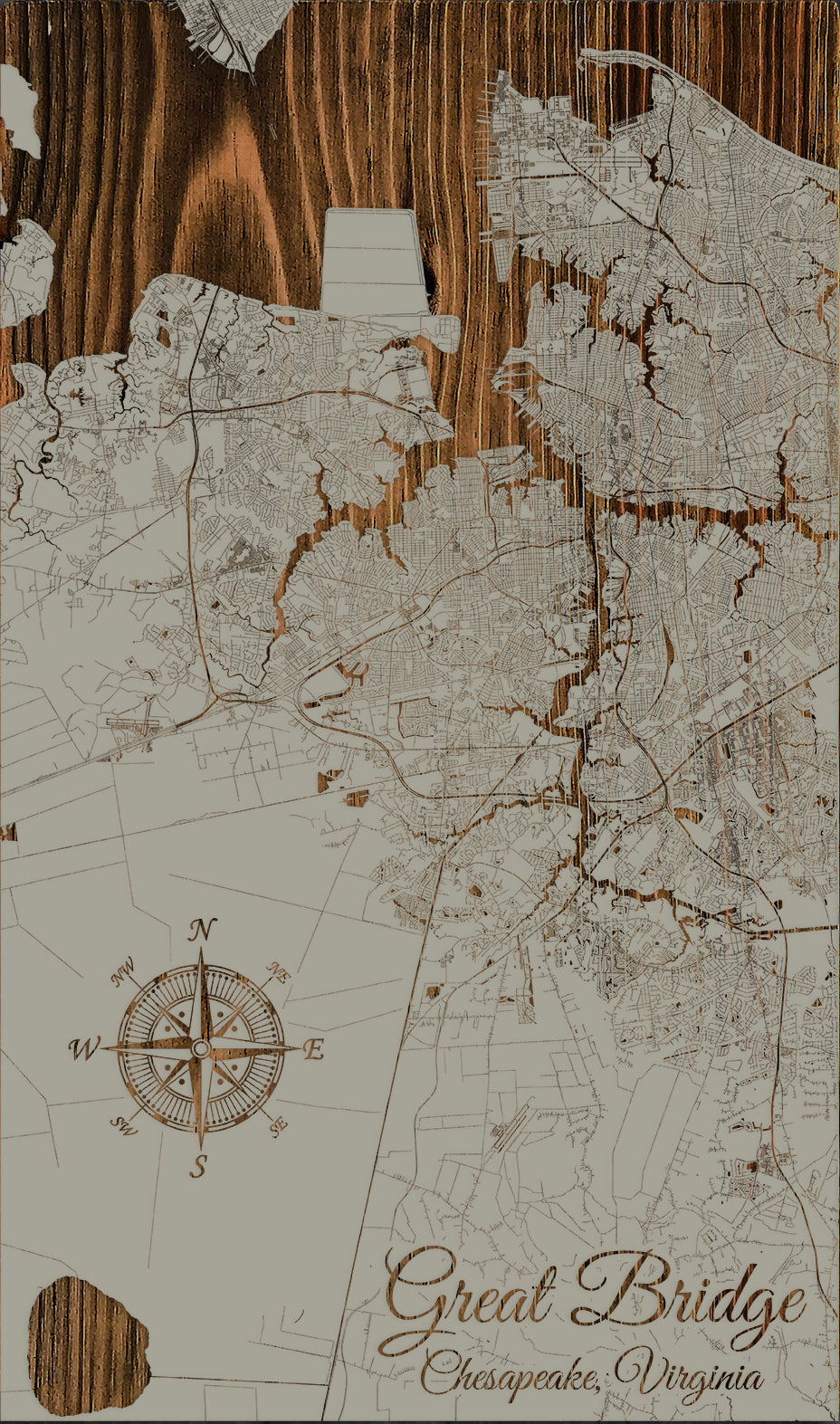 FP0528 - Great Bridge, VA Engraved Map (Standard)