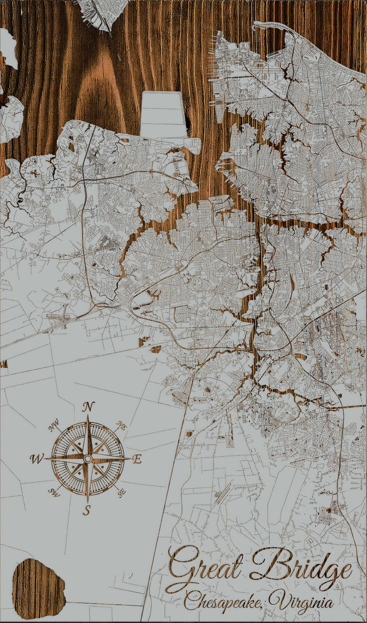 FP0528 - Great Bridge, VA Engraved Map (Standard)