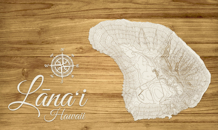 FP1584 - Lana'i, HI Engraved Map (Standard)