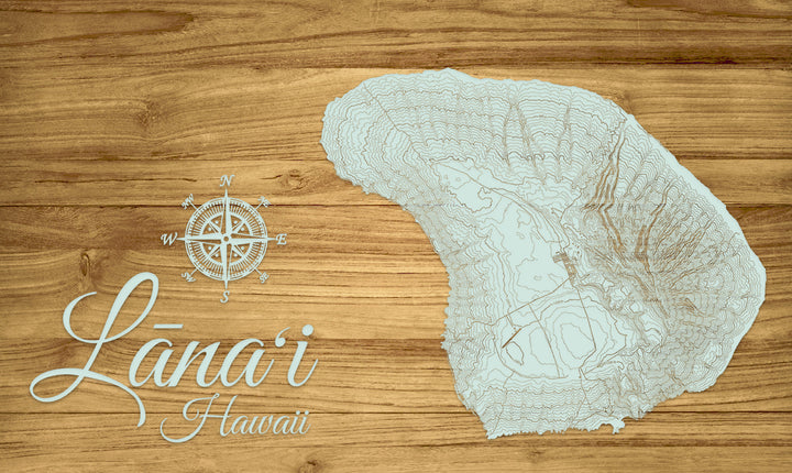 FP1584 - Lana'i, HI Engraved Map (Standard)
